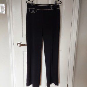 Manties  Women High-Waist Straight Leg PANTS, Black,  Size 8